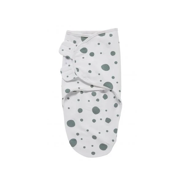Meyco Dots Swaddle Inbakerdoek Stone Green 4-6 Mnd 2 Meyco Dots Swaddle Inbakerdoek Stone Green 4-6 Mnd - Afbeelding 2