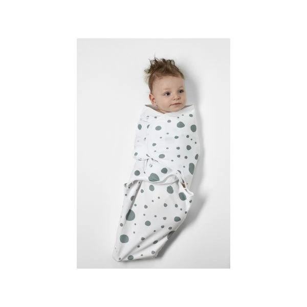 Meyco Dots Swaddle Inbakerdoek Stone Green 4-6 Mnd 4 Meyco Dots Swaddle Inbakerdoek Stone Green 4-6 Mnd - Afbeelding 4