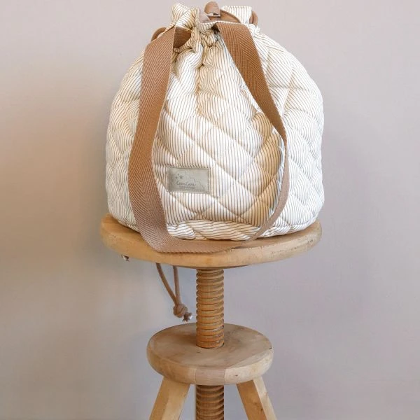 Cam Cam Copenhagen Classic Stripes Project Bag - Camel 4 Cam Cam Copenhagen Classic Stripes Project Bag - Camel - Afbeelding 4