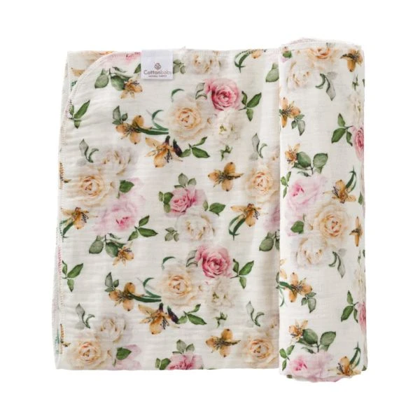 Cottonbaby Soft Roses Multidoek XL 1 Cottonbaby Soft Roses Multidoek XL