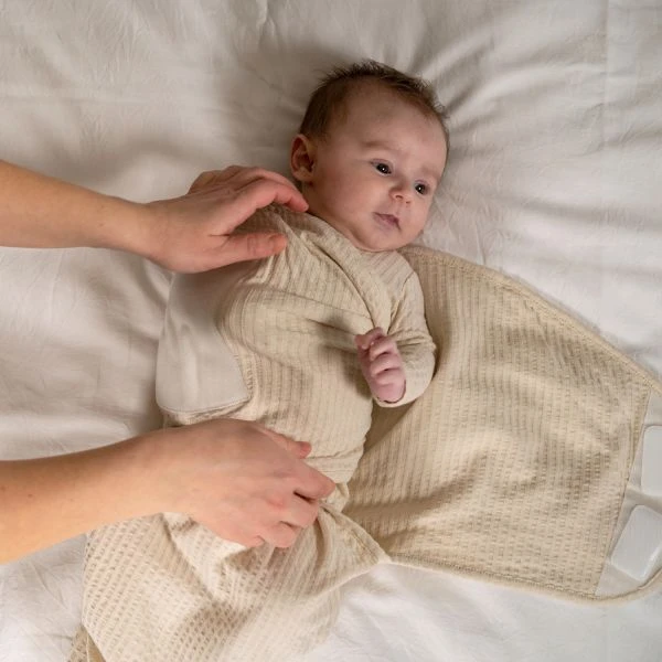 Lodger Seersucker Inbakerdoek - 0-4 Mnd - Birch 4 Lodger Seersucker Inbakerdoek - 0-4 Mnd - Birch - Afbeelding 4