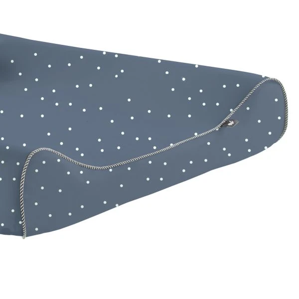 Mies & Co Adorable Dots Waskussenhoes Blue 1 Mies & Co Adorable Dots Waskussenhoes Blue