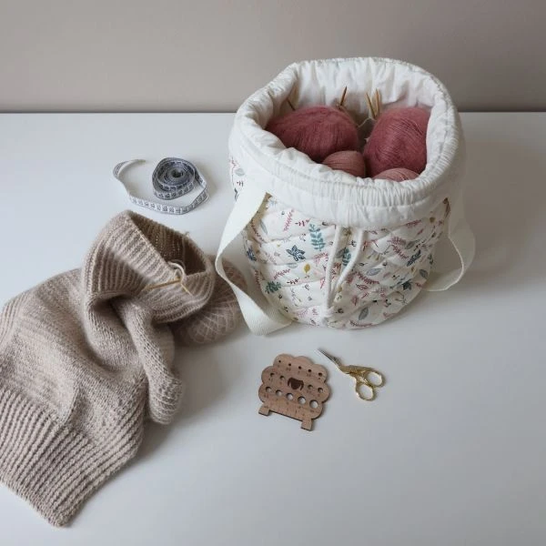 Cam Cam Copenhagen Pressed Leaves Rose Project Bag 4 Cam Cam Copenhagen Pressed Leaves Rose Project Bag - Afbeelding 4