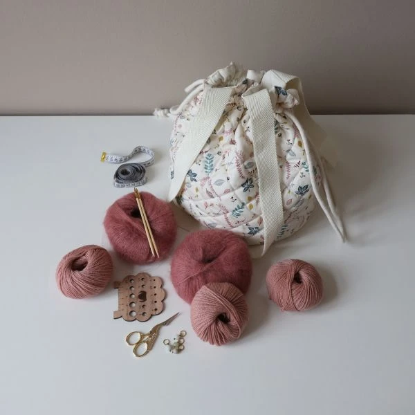 Cam Cam Copenhagen Pressed Leaves Rose Project Bag 3 Cam Cam Copenhagen Pressed Leaves Rose Project Bag - Afbeelding 3