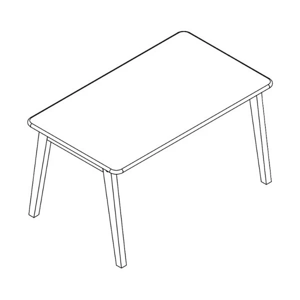 Bopita Ivar Kindertafel Rechthoekig Naturel / Wit 3 Bopita Ivar Kindertafel Rechthoekig Naturel / Wit - Afbeelding 3