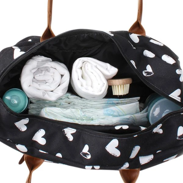 Kidzroom Heart Luiertas Black And White 5 Kidzroom Heart Luiertas Black And White - Afbeelding 5