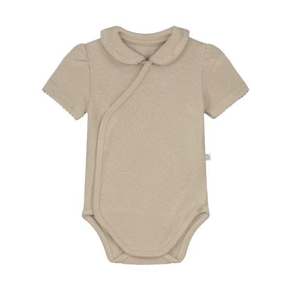 Mats & Merthe Charlotte Overslagromper Korte Mouw Light Brown 1 Mnd 1 Mats & Merthe Charlotte Overslagromper Korte Mouw Light Brown 1 Mnd