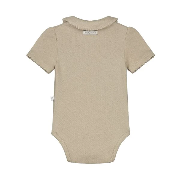 Mats & Merthe Charlotte Overslagromper Korte Mouw Light Brown 1 Mnd 2 Mats & Merthe Charlotte Overslagromper Korte Mouw Light Brown 1 Mnd - Afbeelding 2