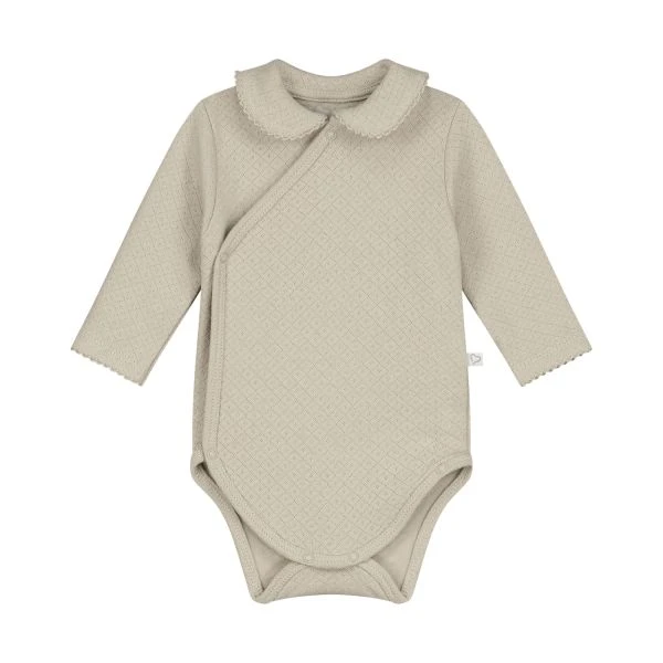 Mats & Merthe Charlotte Overslagromper Lange Mouw Light Brown 1 Mnd