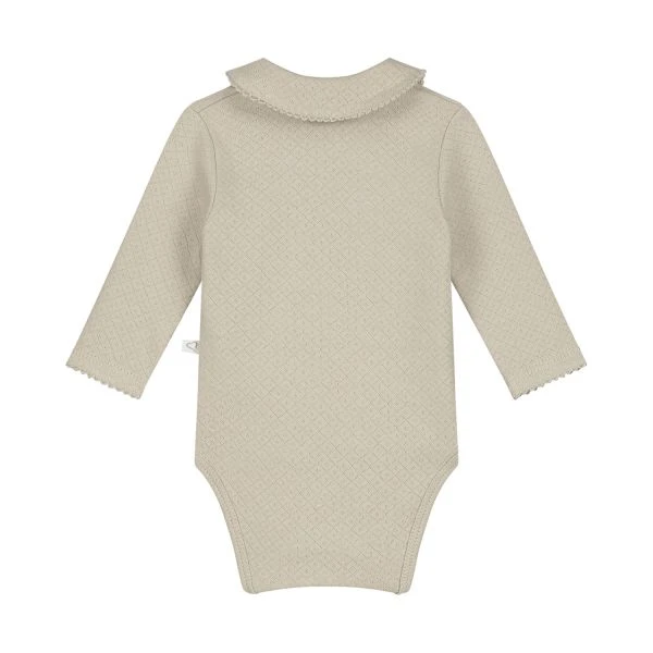Mats & Merthe Charlotte Overslagromper Lange Mouw Light Brown 1 Mnd - Afbeelding 2