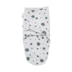 Meyco Dots Swaddle Inbakerdoek Stone Green 4-6 Mnd