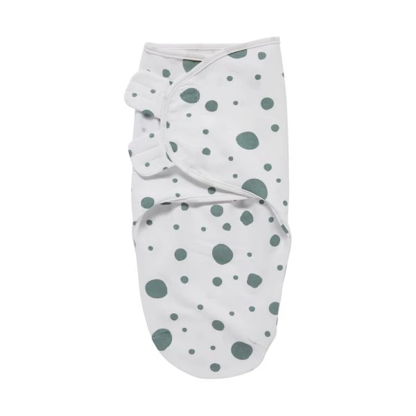 Meyco Dots Swaddle Inbakerdoek Stone Green 4-6 Mnd 1 Meyco Dots Swaddle Inbakerdoek Stone Green 4-6 Mnd