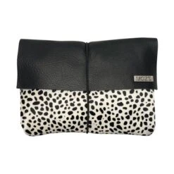 Mozz Bags Luieretui Black Baby Cheetah Wit