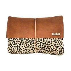 Mozz Bags Luieretui Cognac Baby Cheetah Beige