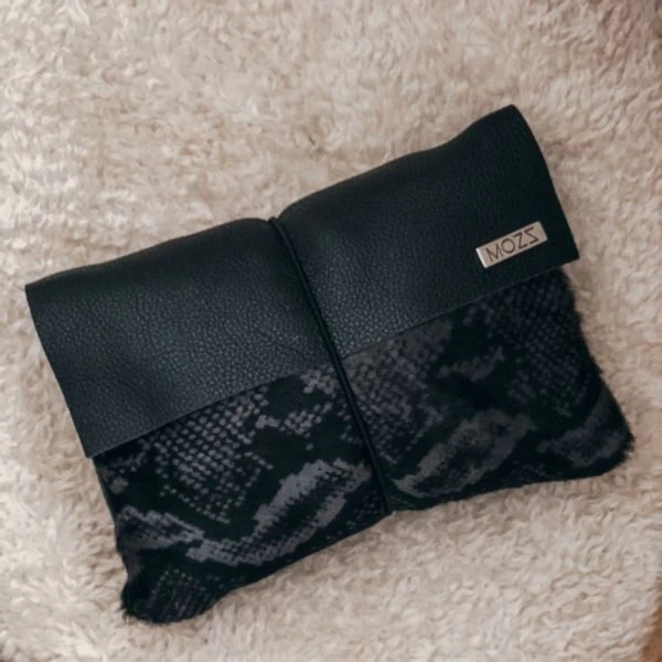 Mozz Bags Python Luieretui Antraciet 4 Mozz Bags Python Luieretui Antraciet - Afbeelding 4