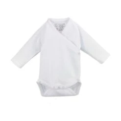 Rapife Overslagromper Lange Mouw Met Sierrand White Mt. 50